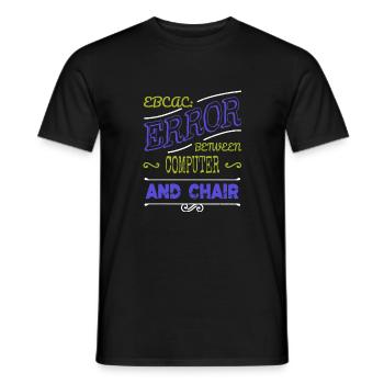 computer science gift ethical humor fingers - Männer T-Shirt - Schwarz - Vorne - AI Model Male 178 light (178cm)