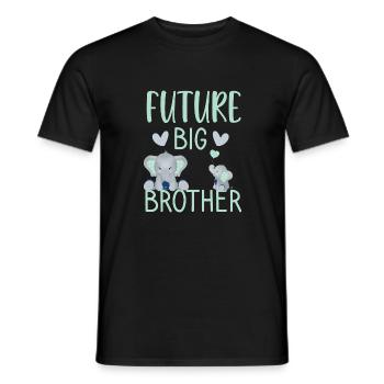Child future big brother pregnancy announcement - T-shirt homme - noir - Devant - AI Model Male 178 light (178cm)
