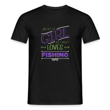 present fish hook trout clown fish tshirts - Men's T-Shirt - black - Front - AI Model Male 178 light (178cm)