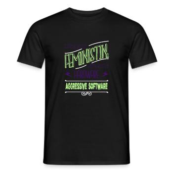 a womans place ansage demonstration beziehung - Männer T-Shirt - Schwarz - Vorne - AI Model Male 178 light (178cm)
