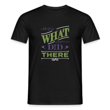 birthday present sayings dinosaur lover present - Men's T-Shirt - black - Front - AI Model Male 178 light (178cm)