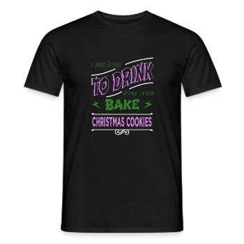 present balanced diet beard gang winemaker teach - Men's T-Shirt - black - Front - AI Model Male 178 light (178cm)