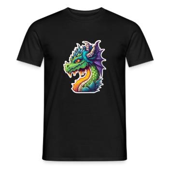Puissance du dragon - T-shirt homme - noir - Devant - AI Model Male 178 light (178cm)