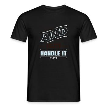 Drôle d’abattage Amateurs Drôles de dictons Bûcheron - T-shirt homme - noir - Devant - AI Model Male 178 light (178cm)