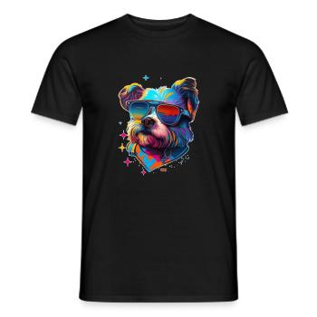 West-Highland-White-Terrier Hipster Rassehund - Männer T-Shirt - Schwarz - Vorne - AI Model Male 178 light (178cm)