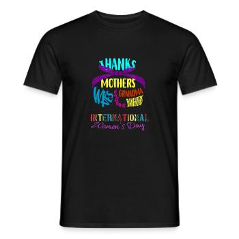 Women Embrace Equity International Womens Day 2023 - Men's T-Shirt - black - Front - AI Model Male 178 light (178cm)