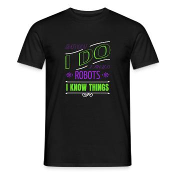 garçons bday citation sci sci fi dictons automatique - T-shirt homme - noir - Devant - AI Model Male 178 light (178cm)