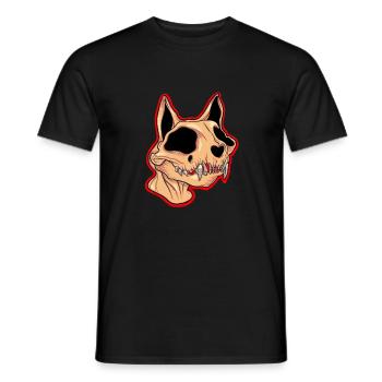 Katzenschädel - Männer T-Shirt - Schwarz - Vorne - AI Model Male 178 light (178cm)