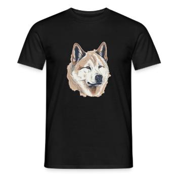 Akita - T-shirt homme - noir - Devant - AI Model Male 178 light (178cm)