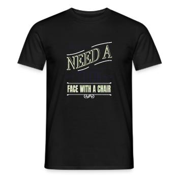 statement humor gift gift idea geek - Männer T-Shirt - Schwarz - Vorne - AI Model Male 178 light (178cm)
