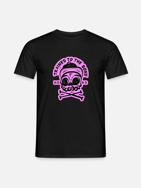 trained to the bone Bodybuilding Fitness Pink - Männer T-Shirt - Schwarz