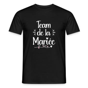 Team mariée cadeau EVJF original témoins mariage - T-shirt homme - noir - Devant - AI Model Male 178 light (178cm)