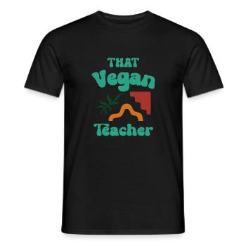 Ce professeur végétalien - T-shirt homme - noir - Devant - AI Model Male 178 light (178cm)