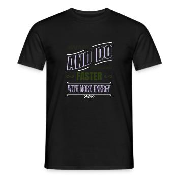 present coffee cup drinking bday coffee lover - Männer T-Shirt - Schwarz - Vorne - AI Model Male 178 light (178cm)