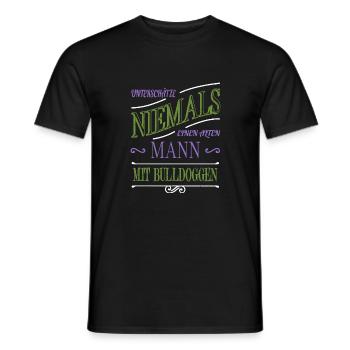 amour animal de compagnie cool levrette vieil homme bday - T-shirt homme - noir - Devant - AI Model Male 178 light (178cm)