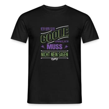 Dictons sympas Cool Oncle Trait - T-shirt homme - noir - Devant - AI Model Male 178 light (178cm)