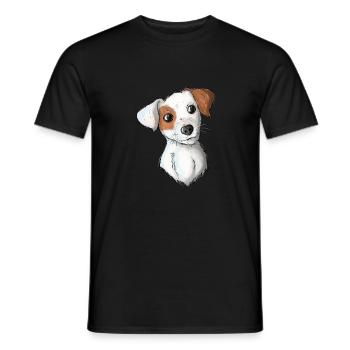 Jack Russell Pattern 7 - Männer T-Shirt - Schwarz - Vorne - AI Model Male 178 light (178cm)