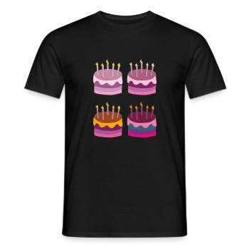 torte 4fach - Männer T-Shirt - Schwarz - Vorne - AI Model Male 178 light (178cm)