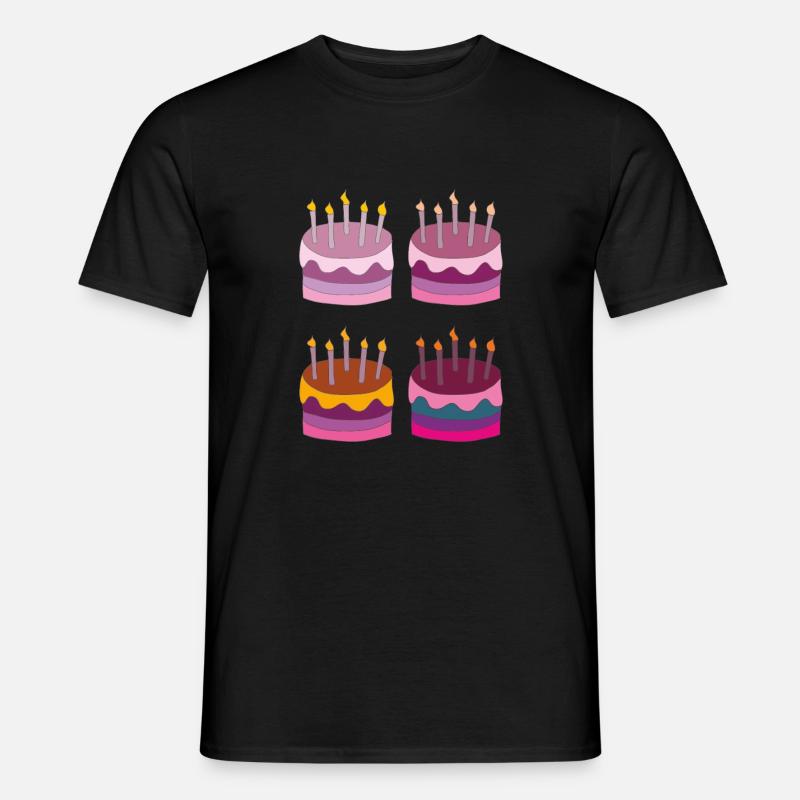 torte 4fach - Männer T-Shirt - Schwarz