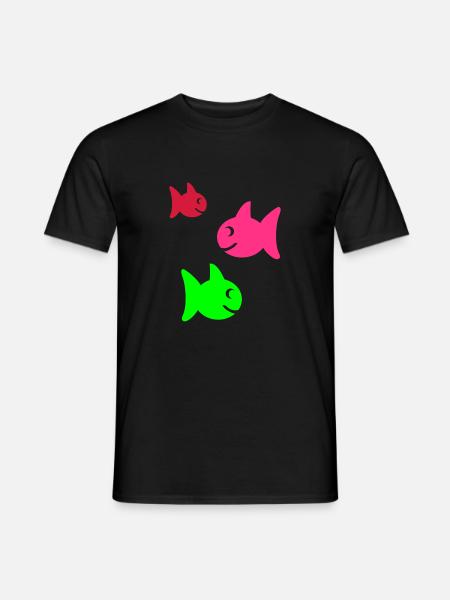 poisson - T-shirt homme - noir