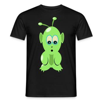 T-shirt martien, pour alien et OVNI fan - T-shirt homme - noir - Devant - AI Model Male 178 light (178cm)