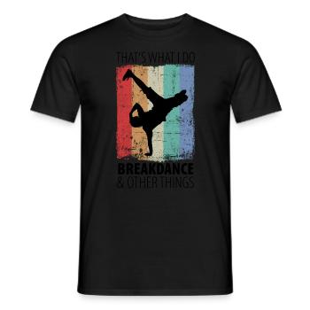 Breakdance Breakdancer Hip Hop Geschenk - Männer T-Shirt - Schwarz - Vorne - AI Model Male 178 light (178cm)
