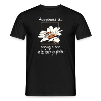 Conservation de la nature Protection de l’environnement Jardinier Jardinier Abeille - T-shirt homme - noir - Devant - AI Model Male 178 light (178cm)
