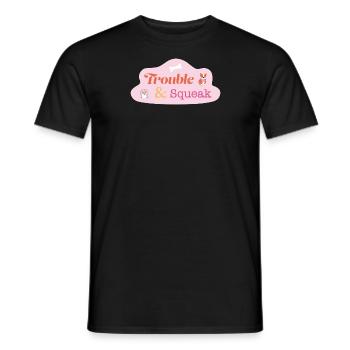 Dog and Hamster - Trouble & Squeak - Men's T-Shirt - black - Front - AI Model Male 178 light (178cm)