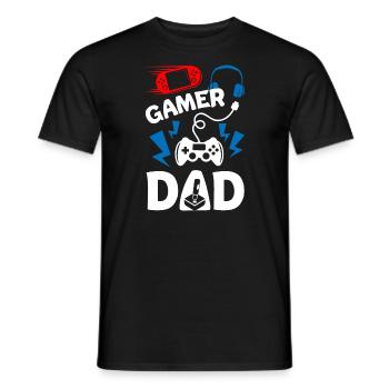 Gamer Dad - Männer T-Shirt - Schwarz - Vorne - AI Model Male 178 light (178cm)