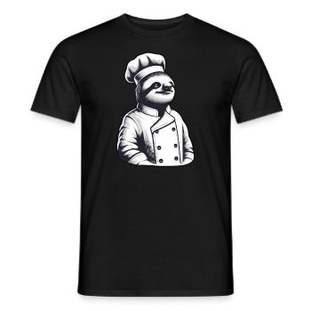 Fier chef paresseux : maître de la cuisine - T-shirt homme - noir - Devant - AI Model Male 178 light (178cm)