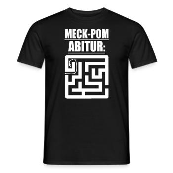 Abitur Abschluss Prüfung Sprüche lustig Meck-Pomm - Männer T-Shirt - Schwarz - Vorne - AI Model Male 178 light (178cm)