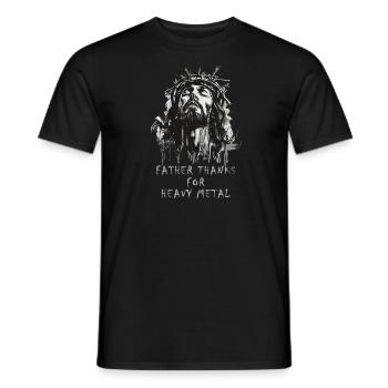 Jesus Heavy Metal Heavymetal Musk Music Bestseller - Männer T-Shirt - Schwarz - Vorne - AI Model Male 178 light (178cm)