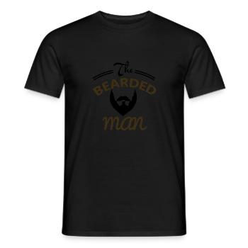 The Bearded Man - Männer T-Shirt - Schwarz - Vorne - AI Model Male 178 light (178cm)