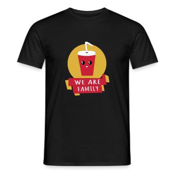 COLA - WE ARE FAMILY - Men's T-Shirt - black - Front - AI Model Male 178 light (178cm)