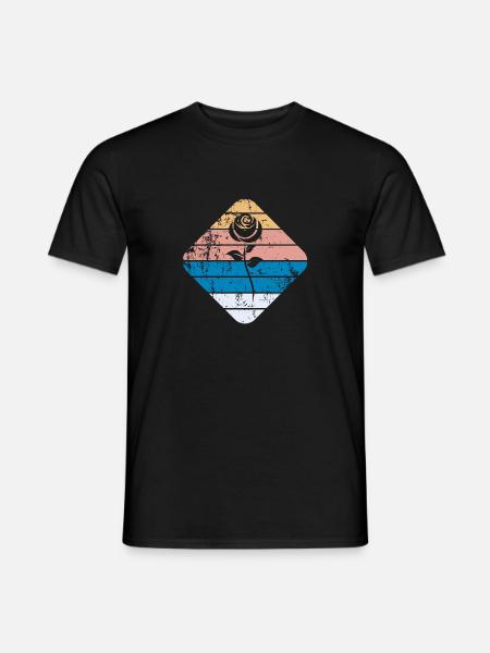 Rose - Männer T-Shirt - Schwarz