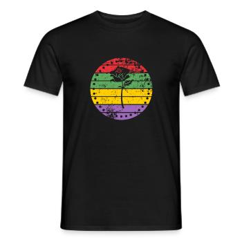Rose - T-shirt homme - noir - Devant - AI Model Male 178 light (178cm)