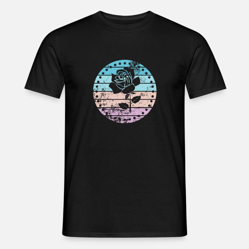 Rose - Männer T-Shirt - Schwarz