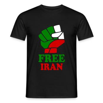 Free iran - Männer T-Shirt - Schwarz - Vorne - AI Model Male 178 light (178cm)