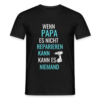 Only dad can fix it – no one else! - Men's T-Shirt - black - Front - AI Model Male 178 light (178cm)