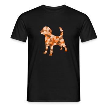 Hund kubistisch - Männer T-Shirt - Schwarz - Vorne - AI Model Male 178 light (178cm)