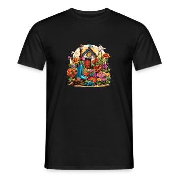 Die Freude eines Gartenliebhabers - Männer T-Shirt - Schwarz - Vorne - AI Model Male 178 light (178cm)