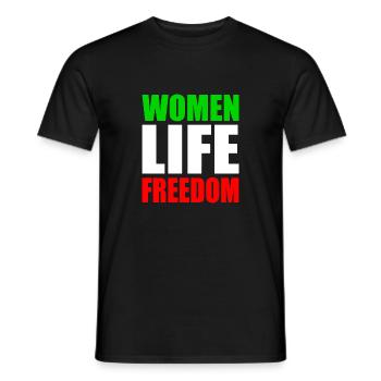 Women life freedom - Männer T-Shirt - Schwarz - Vorne - AI Model Male 178 light (178cm)