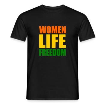 Women life freedom iran - Männer T-Shirt - Schwarz - Vorne - AI Model Male 178 light (178cm)