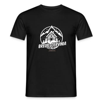 Breuil-Cervinia Italia | T-shirts de ski - T-shirt homme - noir - Devant - AI Model Male 178 light (178cm)