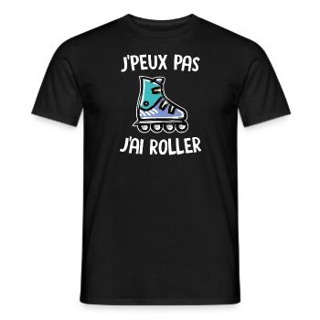 J'peux pas j'ai roller - T-shirt homme - noir - Devant - AI Model Male 178 light (178cm)