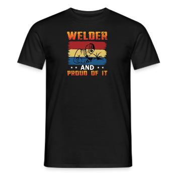 Welder and proud of it cool design - Männer T-Shirt - Schwarz - Vorne - AI Model Male 178 light (178cm)