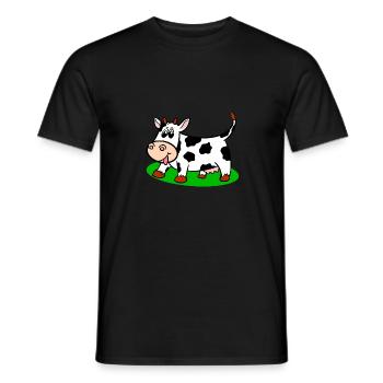 Kuh - Männer T-Shirt - Schwarz - Vorne - AI Model Male 178 light (178cm)