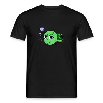 Tortue - turtle - T-shirt homme - noir - Devant - AI Model Male 178 light (178cm)