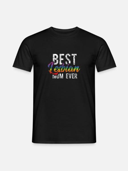LGBT Gay Pride Lesbienne Meilleure maman lesbienne de tous les temps - T-shirt homme - noir