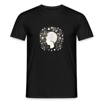 Brain Structures - Surreal Art - Men's T-Shirt - black - Front - AI Model Male 178 light (178cm)